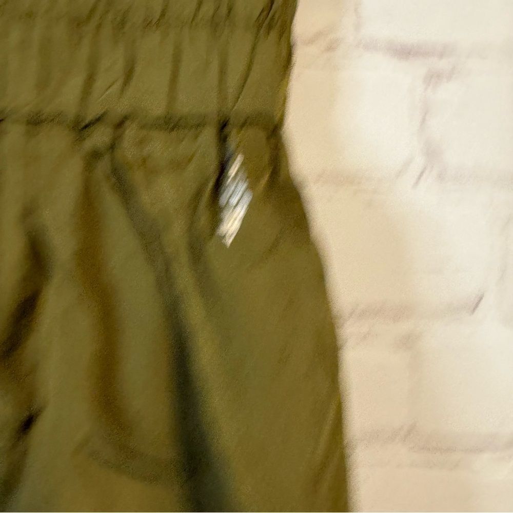 FP Movement By Free People High Waist Green Shorts with Elastic Waistband - Picture 2 of 5